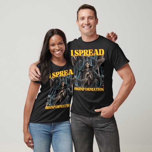 Ik verspreidde misinformatie Grappige coole Edgy H T-shirt (Unisex)
