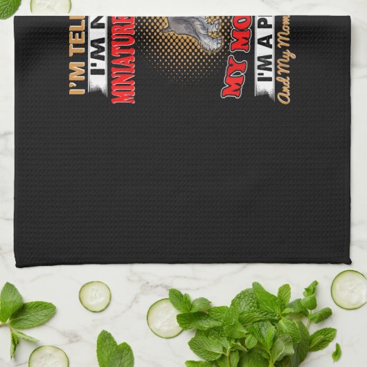 Ik vertel je dat ik geen miniatuurschnauzer ben theedoek (Gevouwen)