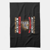 Ik vertel je dat ik geen miniatuurschnauzer ben theedoek (Verticaal)