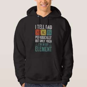 Ik vertel papa-grappen periodiek kleding mannen gr hoodie