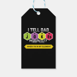 Ik vertel papa Jokes periodiek Cadeaulabel