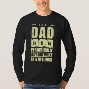 Ik vertel papa Jokes periodiek - papa vader Scien T-shirt