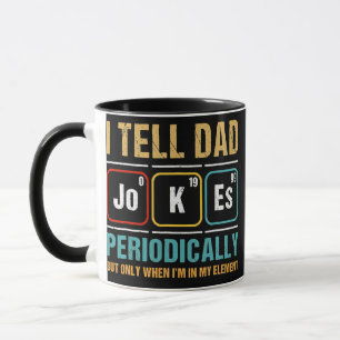 Ik vertel papa Jokes periodiek Rad Jokes papa Puns Mok