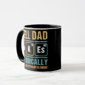 Ik vertel papa Jokes periodiek Rad Jokes papa Puns Mok (Voorkant links)