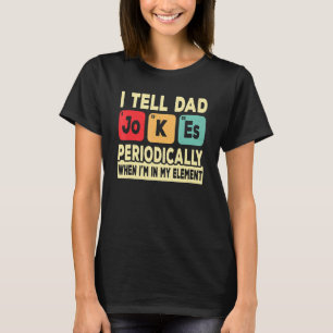 Ik vertel papa Jokes periodiek Retro vader papa T-shirt