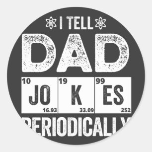 Ik vertel papa Jokes periodiek Ronde Sticker