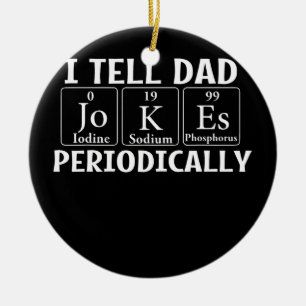 Ik vertel papa Jokes periodiek vader Papa Keramisch Ornament