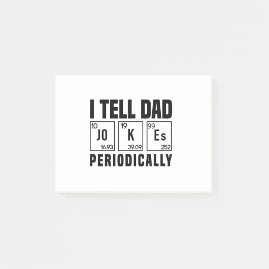 Ik vertel papa Jokes periodiek | Vaderdag Post-it® Notes (Voorkant)