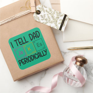 Ik vertel papa Jokes periodiek Vierkante Sticker