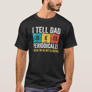 Ik vertel papa regelmatig grappen als ik in mijn E T-shirt