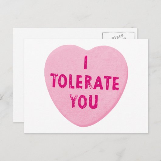 Ik vertolk je Valentijnsdag hart Snoep Feestdagenkaart (Voorkant / Achterkant)