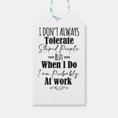 Ik vertolk niet altijd stoutmoedige mensen cadeaulabel (Voorkant)