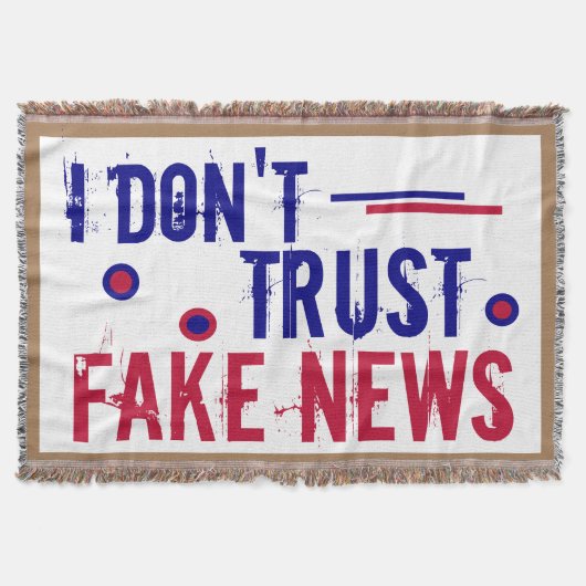 Ik vertrouw Fake News niet. Throw Blanket Deken (Voorkant)