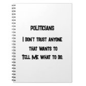 Ik vertrouw het niet notitieboek (Voorkant)