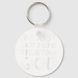 Ik Vertrouw Hier Alleen Op God Christelijk Religie Sleutelhanger