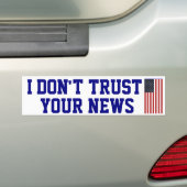 Ik vertrouw je Bumpersticker niet (Op auto)