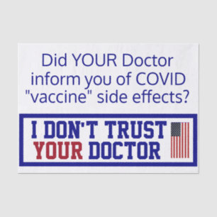 Ik vertrouw je dokter niet tissuepapier