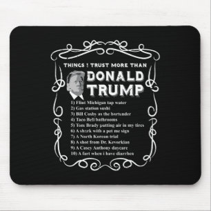 Ik vertrouw meer dan Donald Trump Anti Potus Vote Muismat
