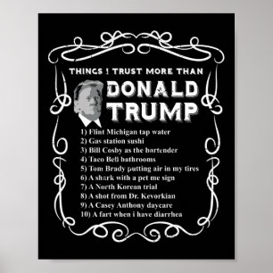 Ik vertrouw meer dan Donald Trump Anti Potus Vote Poster