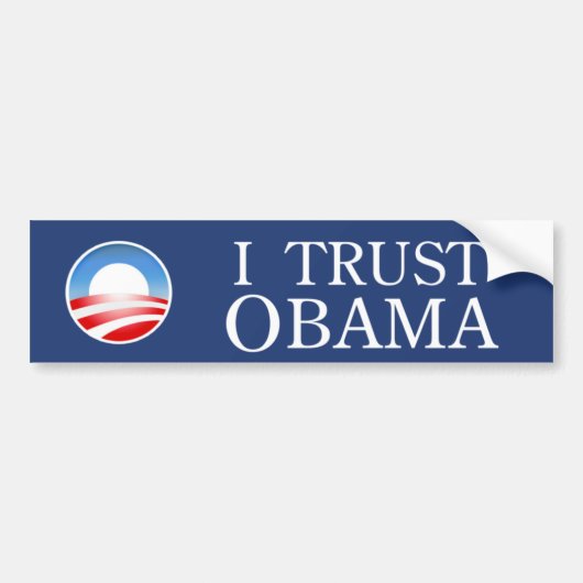 Ik vertrouw Obama Bumpersticker (Voorkant)