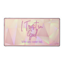 Ik vertrouw op God Roze Sparkly Achtergrond
