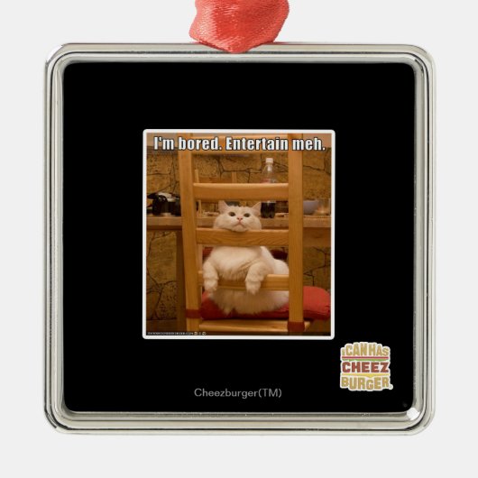 Ik verveel me. metalen ornament (Voorkant)