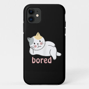 Ik verveel me schattige Kitty Kat Dier iPhone 11 Hoesje