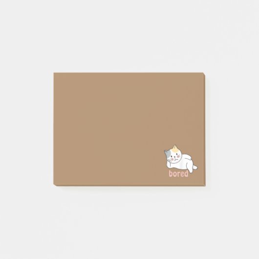 Ik verveel me schattige Kitty Kat Dier Post-it® Notes (Voorkant)