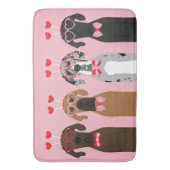 Ik verweed je Valentijnsdag Great Dane Dogs Badmat (Voorkant Verticaal)