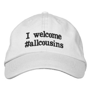 Ik verwelkom #allcousins geborduurde pet