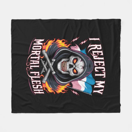 Ik verwerp mijn Transgender Transgender LGBTQ Fleece Deken (Voorkant (Horizontaal))