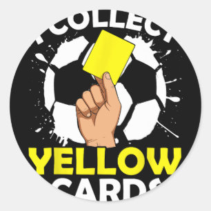 Ik Verzamel Gele Kaarten Voetbal Ronde Sticker