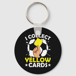 Ik Verzamel Gele Kaarten Voetbal Sleutelhanger