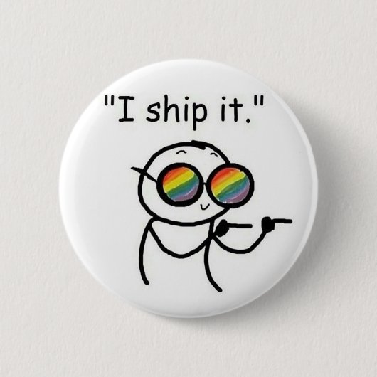 Ik verzend het ronde button 5,7 cm (Voorkant)