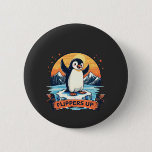 Ik verzet me tegen de pinguïns die tegen Trump zij Ronde Button 5,7 Cm