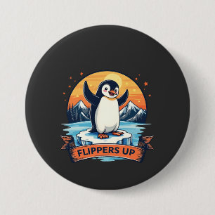 Ik verzet me tegen de pinguïns die tegen Trump zij Ronde Button 7,6 Cm