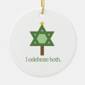 Ik vier beide keramisch ornament (Voorkant)
