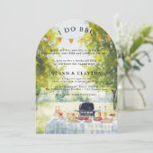 Ik vier de BBQ-samenkomst Kaart (Staand voorkant)