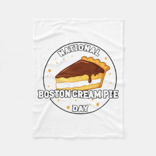Ik vier Nationale Boston Cream E Day Food Cake Fleece Deken