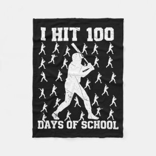 Ik vierde 100 dagen school baseball jongen  fleece deken