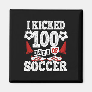 Ik vierde 100 dagen school leuk voetbal voor kinde magneet