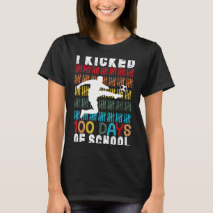 Ik vierde 100 dagen schoolvoetbal 100ste dag sport t-shirt