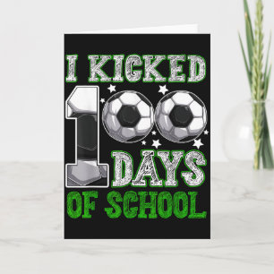 Ik vierde 100 dagen schoolvoetbal drip grappige jo kaart