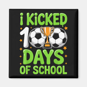 Ik vierde 100 dagen schoolvoetbal Kids 100ste dag Magneet