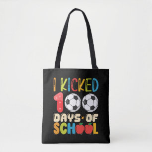 Ik vierde 100 dagen schoolvoetbalfan draagtas