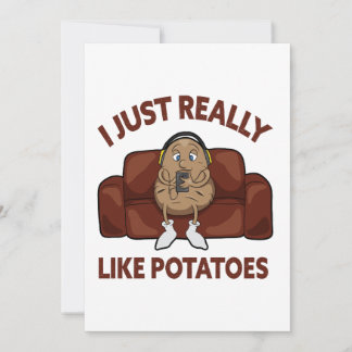 Ik vind aardappelen gewoon echt leuk - Cute Potato Feestdagenkaart