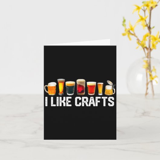 Ik vind ambachten Craftbier Microbrew Hops Grappig Kaart (Gele Bloem)