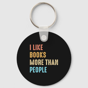 Ik vind boeken leuker dan mensen Grappige boekenli Sleutelhanger