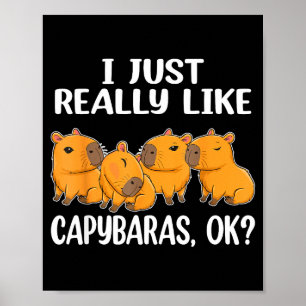 Ik vind capibara's echt leuk ok capibara dier Ro Poster