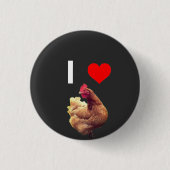 IK VIND CHICKEN-BUTTON RONDE BUTTON 3,2 CM (Voorkant)